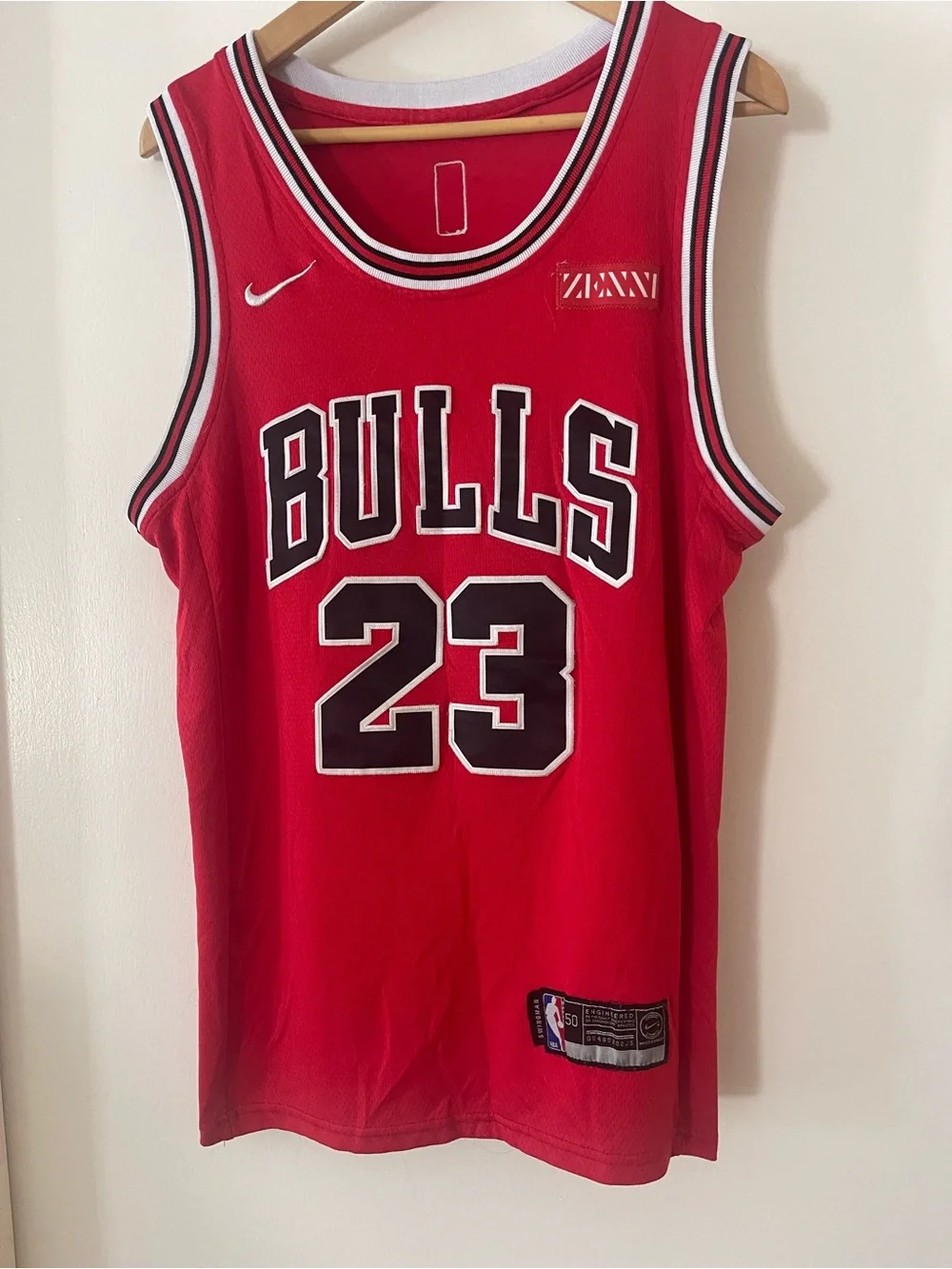 Nike Red Bulls Jordan 23 Basketball Swingman Jersey with Black & White Trim